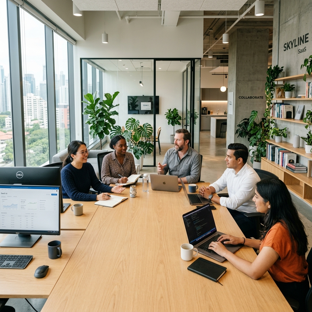 Team working in office